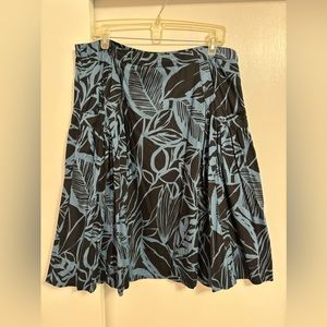 Skirt blue & black with pockets side zip 100% cotton